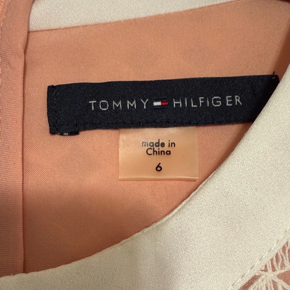 Tommy Hilfiger White Sleeveless Eyelet Fit-and-Flare Dress - Picture 7 of 8